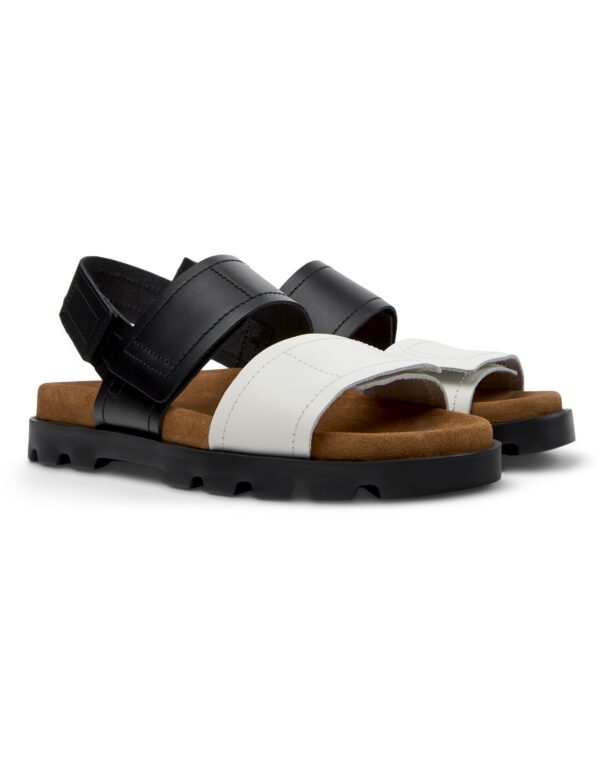 Camper Brutus Sandals Siyah Beyaz  Kadın Sandalet  K201323-018 - Görsel 3