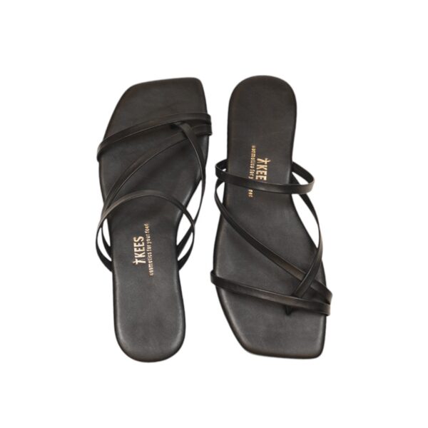 Tkees Kadın Siyah Kare Burun Çapraz Bant  Parmak Arası Terlik TK-1038 - Görsel 3