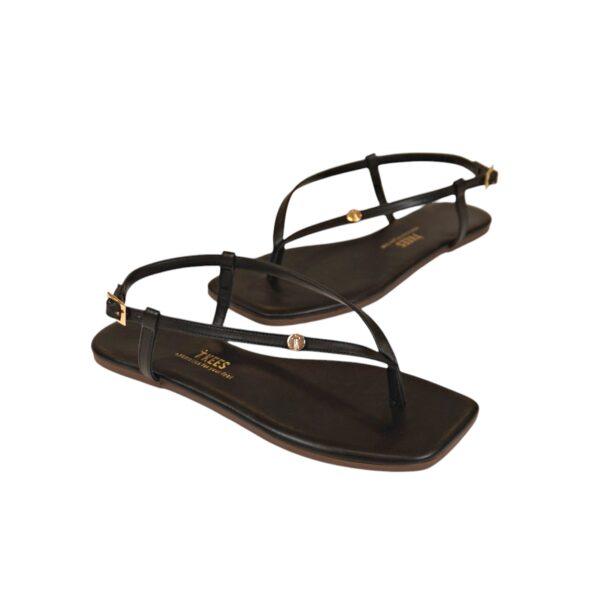 Tkees Kadın Siyah Kare Burun Parmak Arası Sandalet TK-8100 - Görsel 4