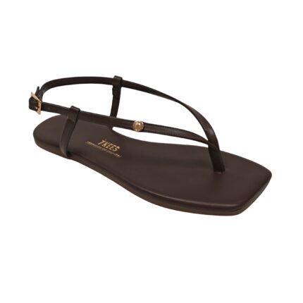 Tkees Kadın Kahverengi  Kare Burun Parmak Arası Sandalet TK-8101