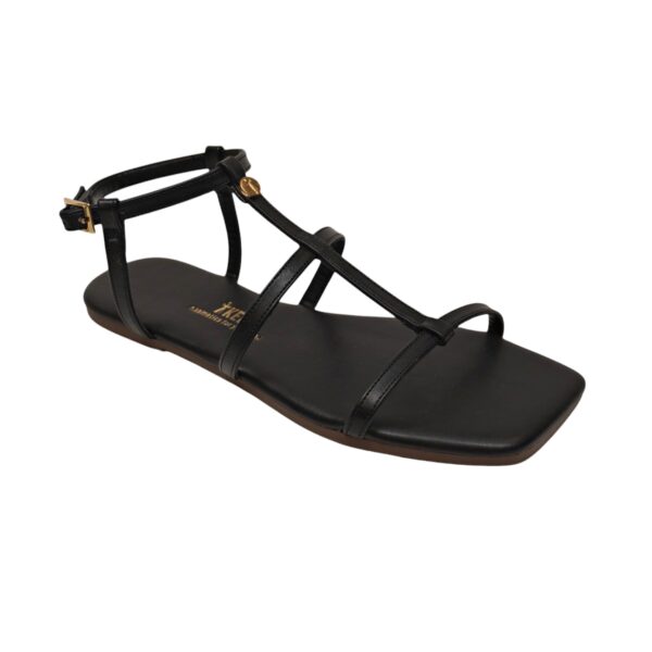 Tkees Kadın Siyah Kare Burun Düz Bilekli  Sandalet TK-8300 - Görsel 2