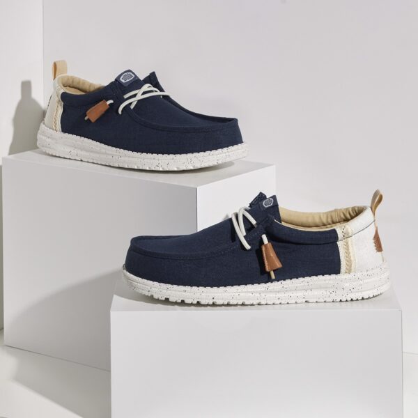 Hey Dude Wally Craft Linen Navy Blazer Multi Erkek Günlük Ayakkabı 43086-4UX - Görsel 9