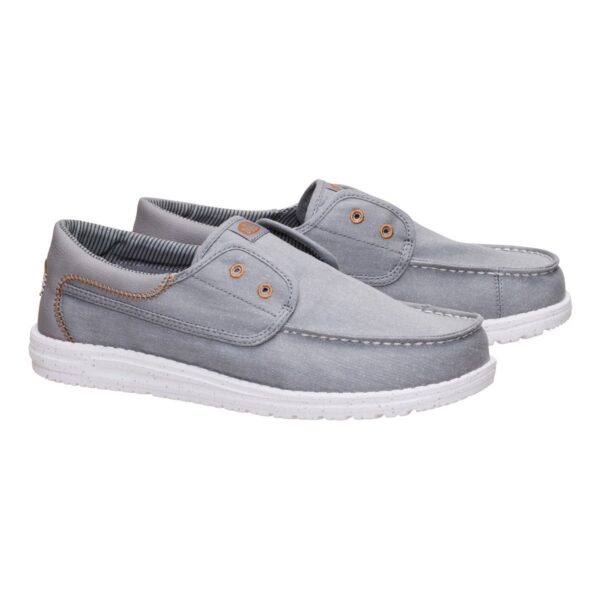 Hey Dude Wally Cru Stretch Canvas Flannel Grey Multi Erkek Loafer 45141-1XE - Görsel 2