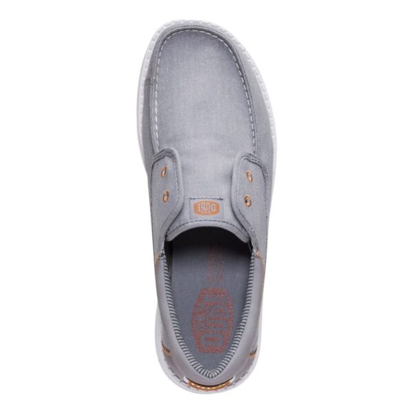 Hey Dude Wally Cru Stretch Canvas Flannel Grey Multi Erkek Loafer 45141-1XE - Görsel 6