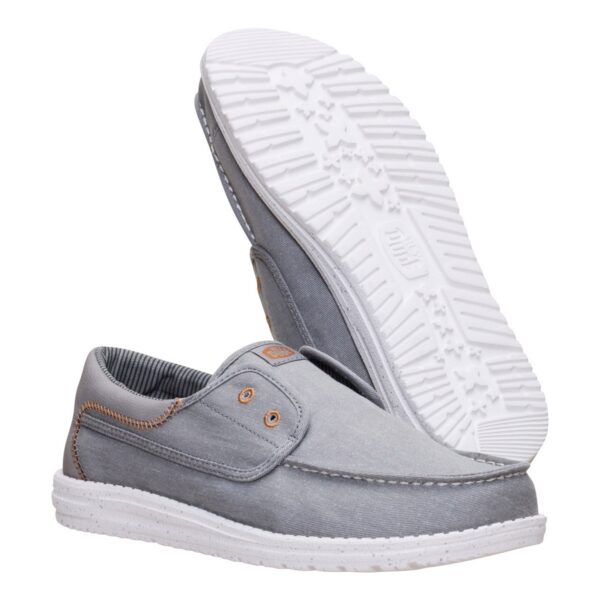 Hey Dude Wally Cru Stretch Canvas Flannel Grey Multi Erkek Loafer 45141-1XE