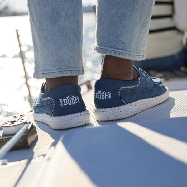 Hey Dude Wally Cru Stretch Canvas Ensign Blue Multi Erkek Loafer 45141-4ZL - Görsel 8