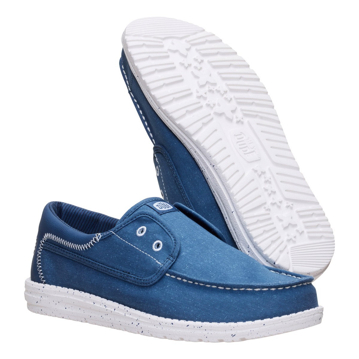 45141-4zl-colorphotos-45141-4zl-0004.jpg Hey Dude Wally Cru Stretch Canvas Ensign Blue Multi Erkek Loafer 45141-4ZL - Görsel 1