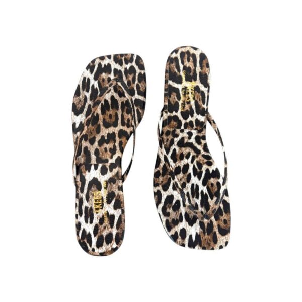 Tkees Kadın Mini Topuk Parmak Arası Leopar Terlik TK-1205 - Görsel 3