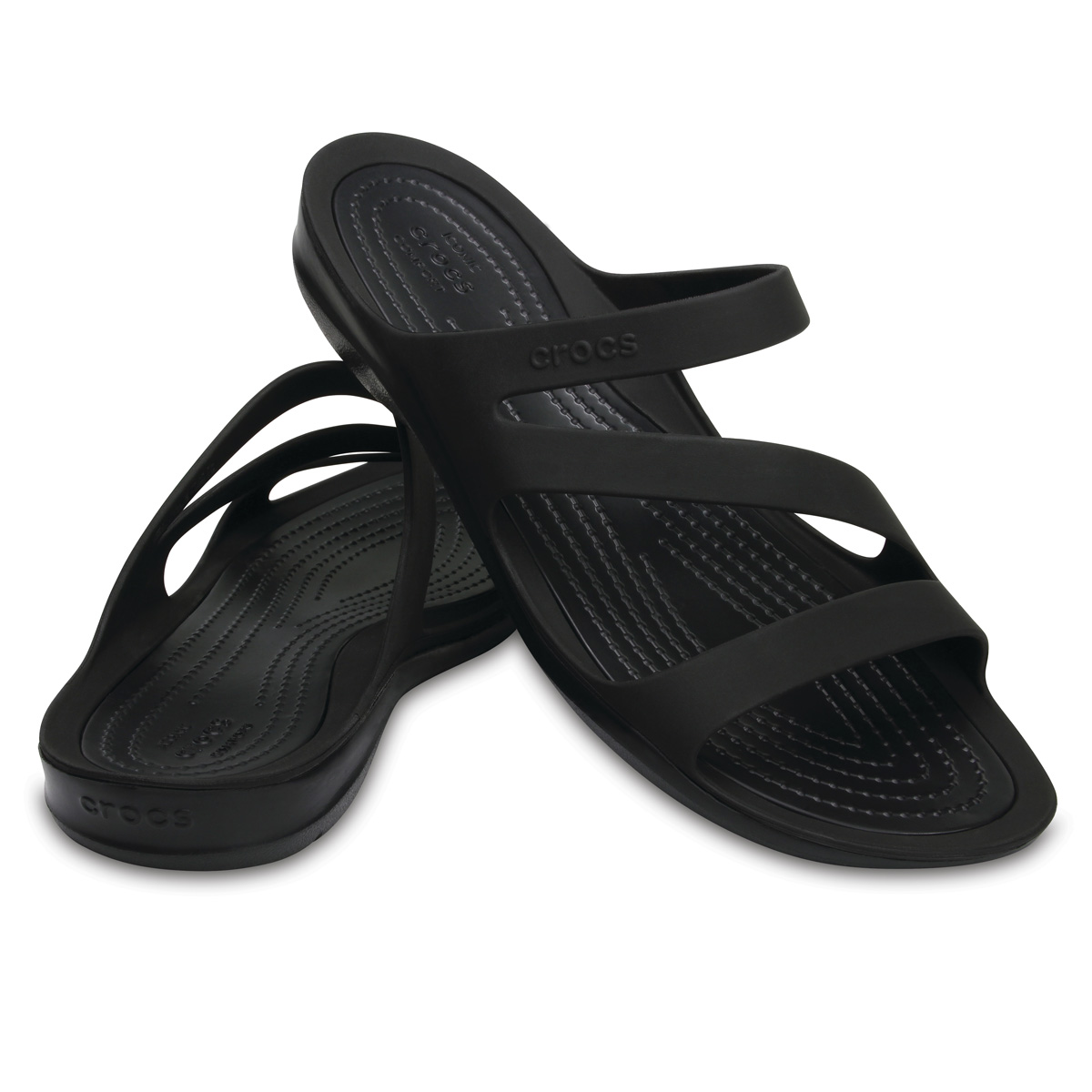 203998-060-alt110-jpeg.jpeg Crocs Swiftwater Sandal Kadın Siyah Terlik 203998-060 - Görsel 1