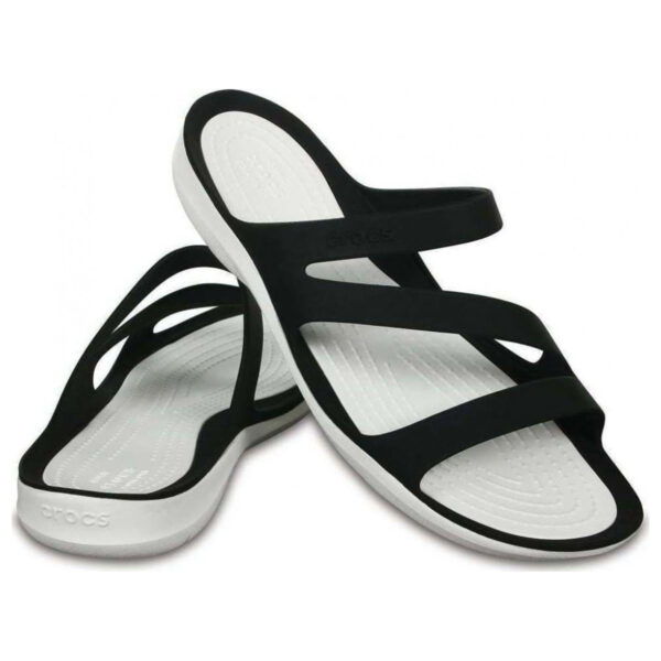 Crocs Swiftwater Sandal Kadın Siyah Beyaz Terlik 203998-066