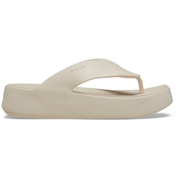 Crocs Getaway Platform Flip Kadın Krem Parmak Arası Dolgu Topuk Terlik 209410-160 - Görsel 3