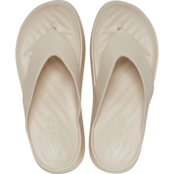 Crocs Getaway Platform Flip Kadın Krem Parmak Arası Dolgu Topuk Terlik 209410-160 - Görsel 5