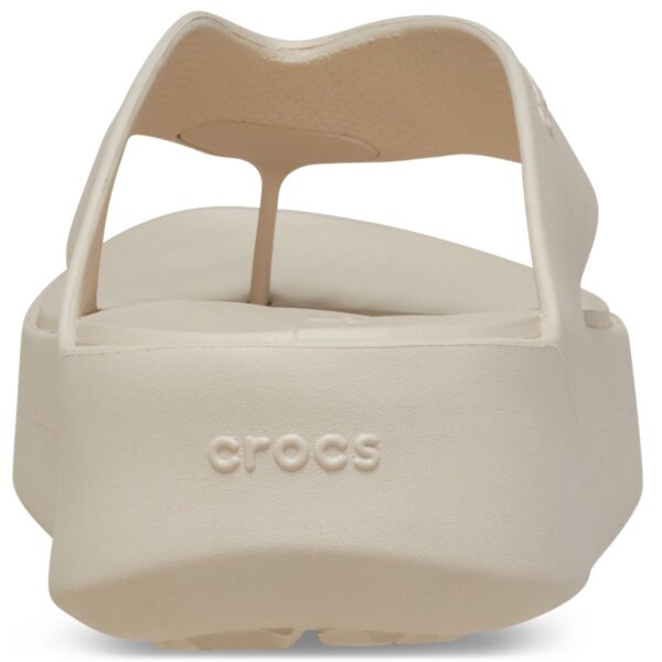 Crocs Getaway Platform Flip Kadın Krem Parmak Arası Dolgu Topuk Terlik 209410-160 - Görsel 8
